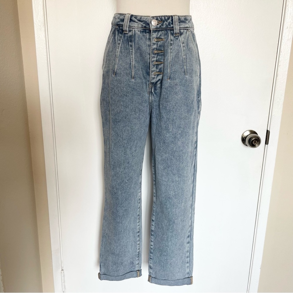High-Waisted Blue Jeans Vintage Vibe Button fly 5 / 27